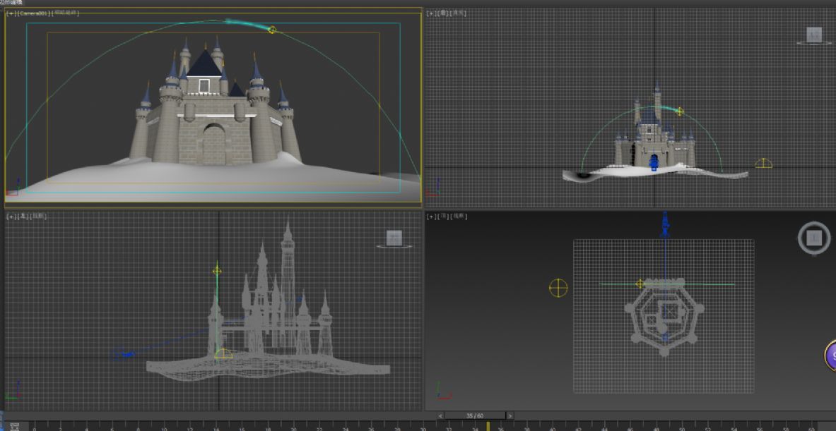 3DMAX 迪士尼城堡